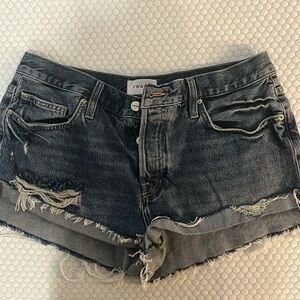 Frame high waisted denim shorts